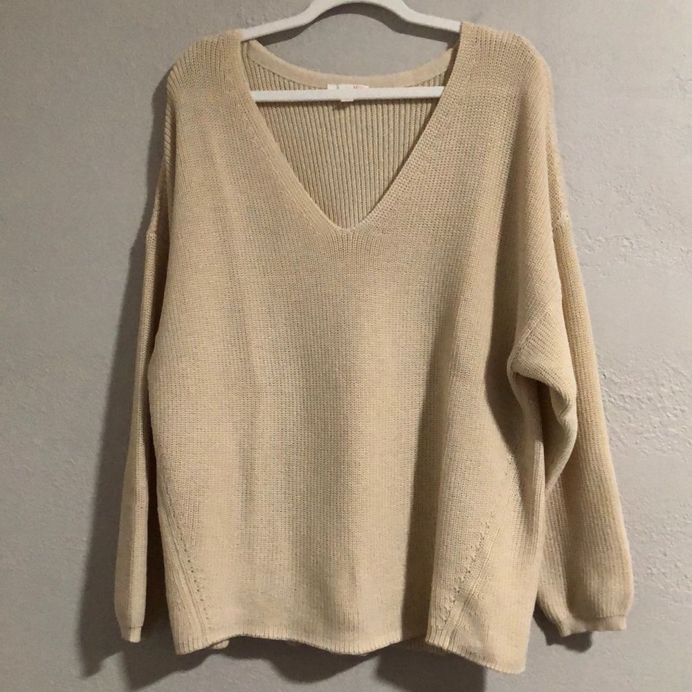 We (by Living In Yellow) Knit Sweater in Natural Size 2X